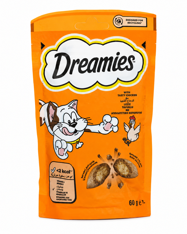 تشویقی گربه دریمز ۶۰ گرم dreamies