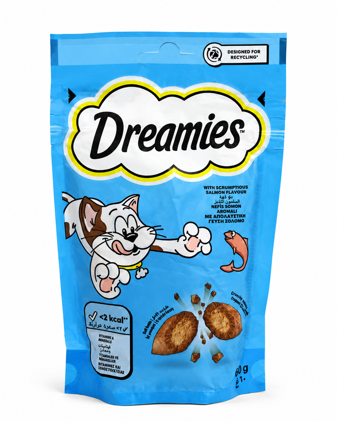 تشویقی گربه دریمز ۶۰ گرم dreamies