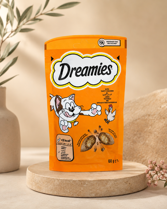 تشویقی گربه دریمز ۶۰ گرم dreamies