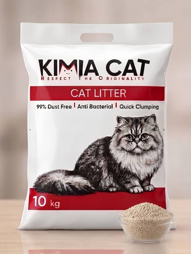 خاک گربه کیمیا کت مدل ساده ۱۰ کیلویی | Kimia Cat Cat Litter
